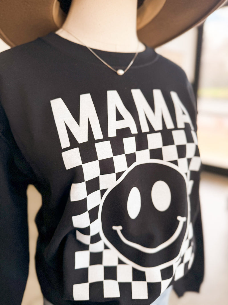 Mama Checkered Pullover