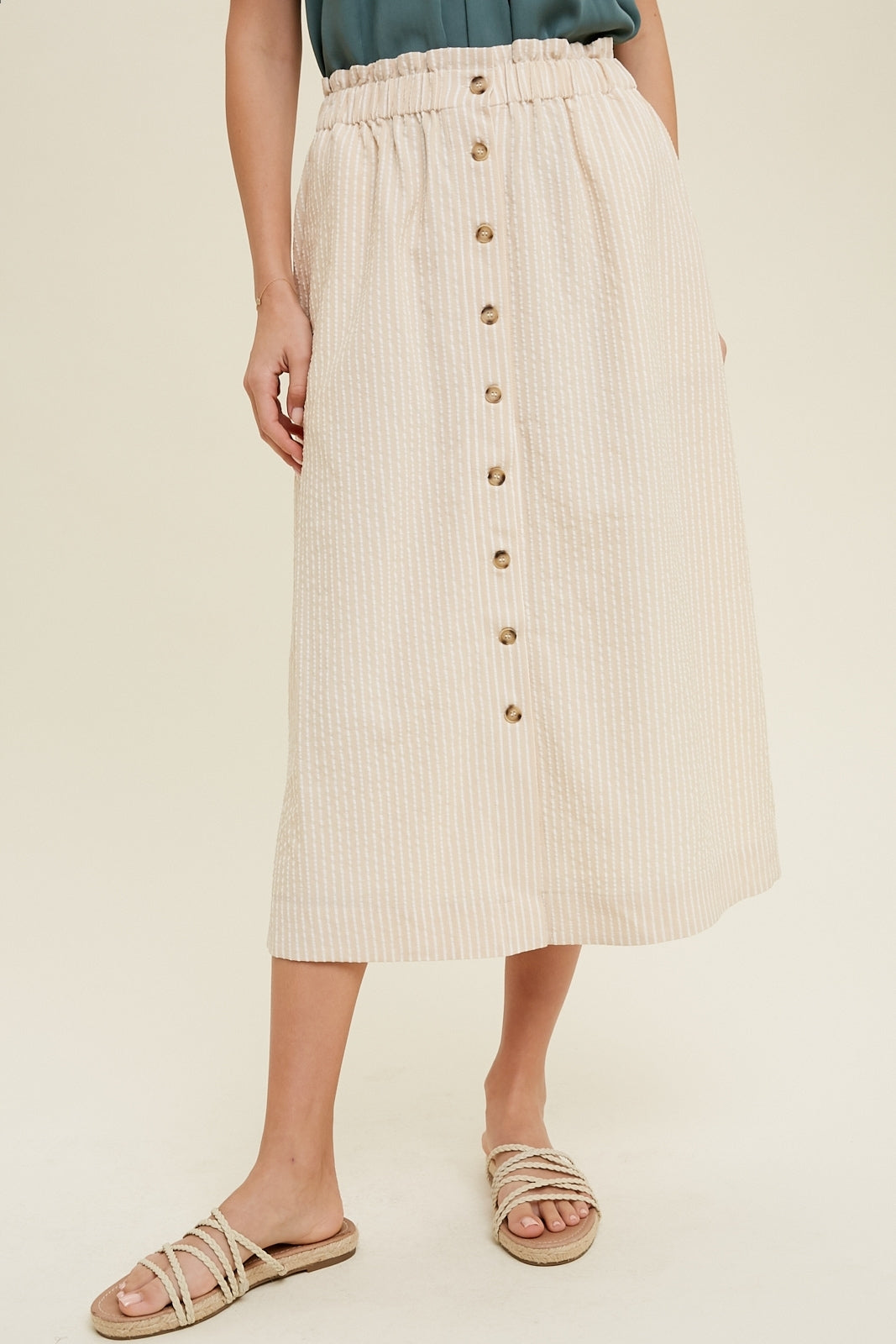 Savanna Maxi Skirt Set-Taupe main image 0