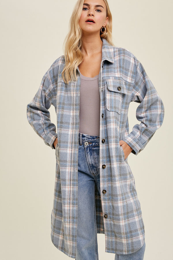 Rachel Flannel - Blue