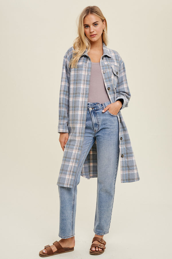 Rachel Flannel - Blue