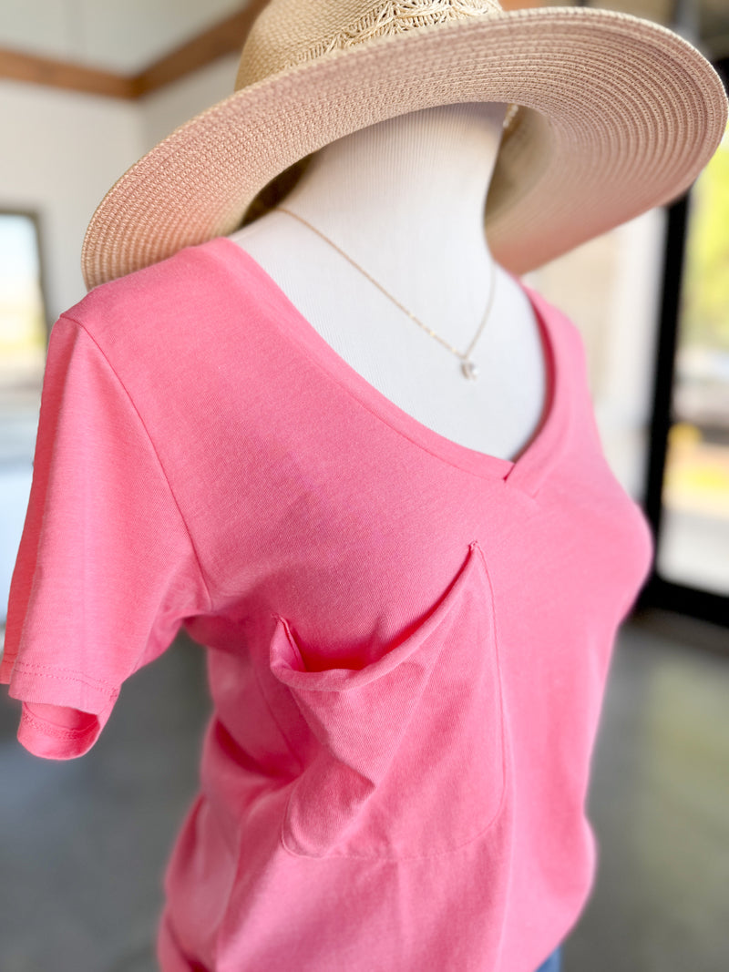 Pocket Tee D.Pink