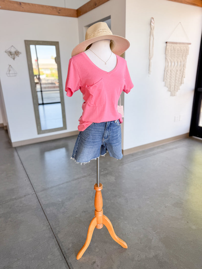 Pocket Tee D.Pink
