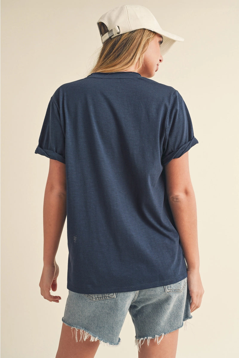 Zoie V-Neck - Navy