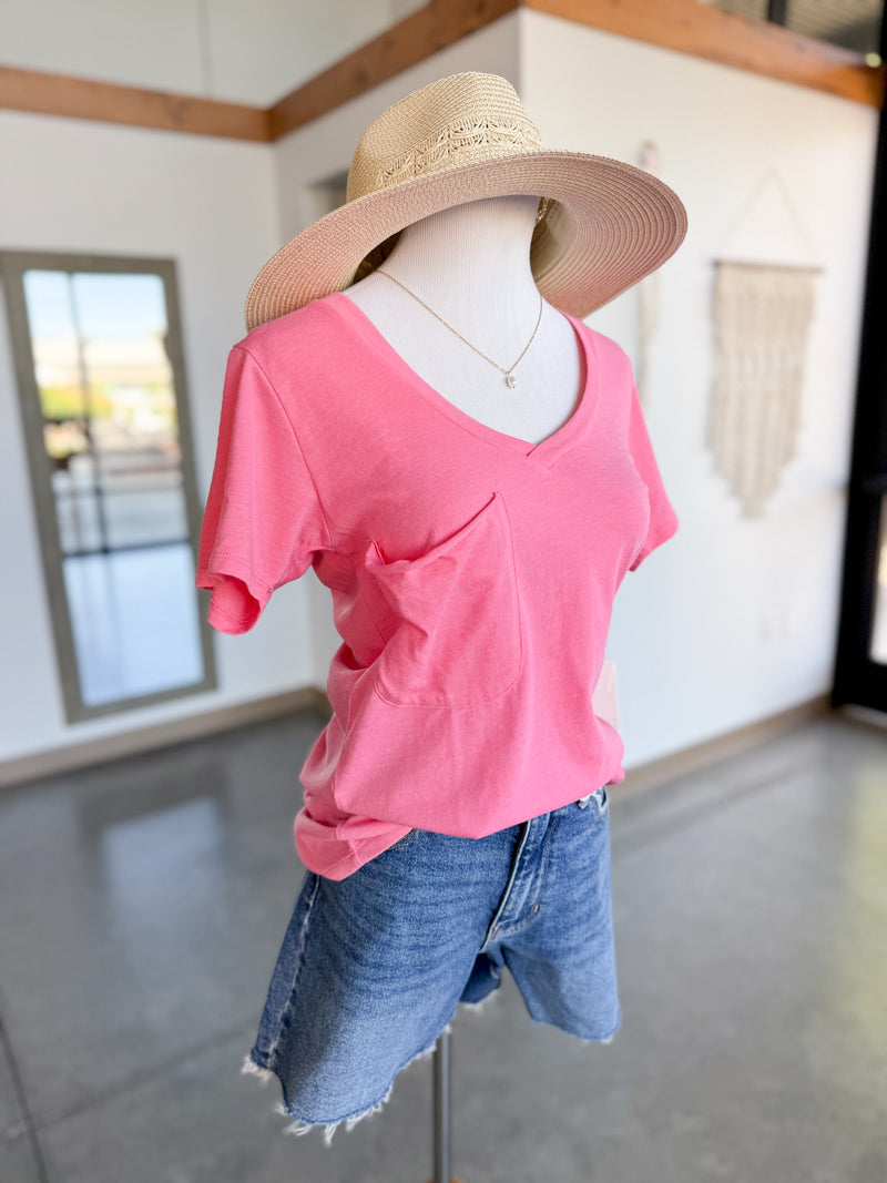 Pocket Tee D.Pink