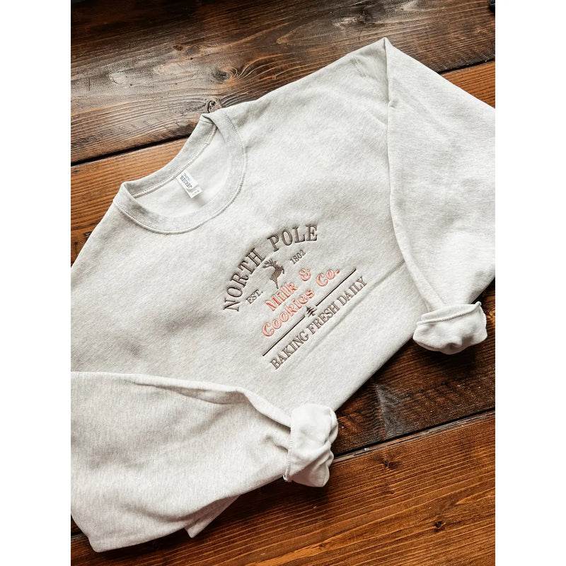 North Pole Embroidered Crewneck