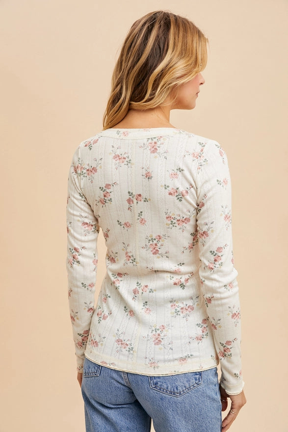 Floral Angie Top - Rose