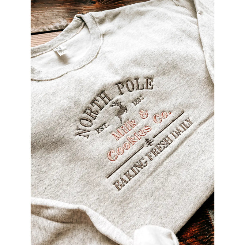 North Pole Embroidered Crewneck