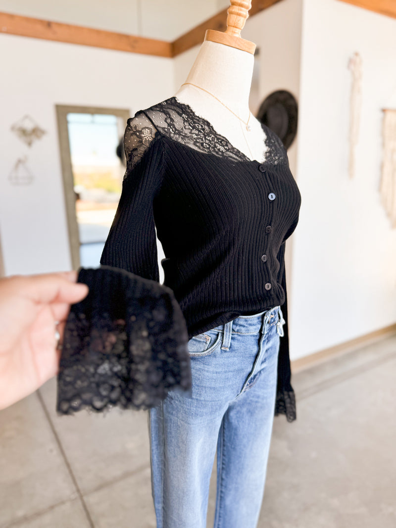 Blythe Lace Top - Black