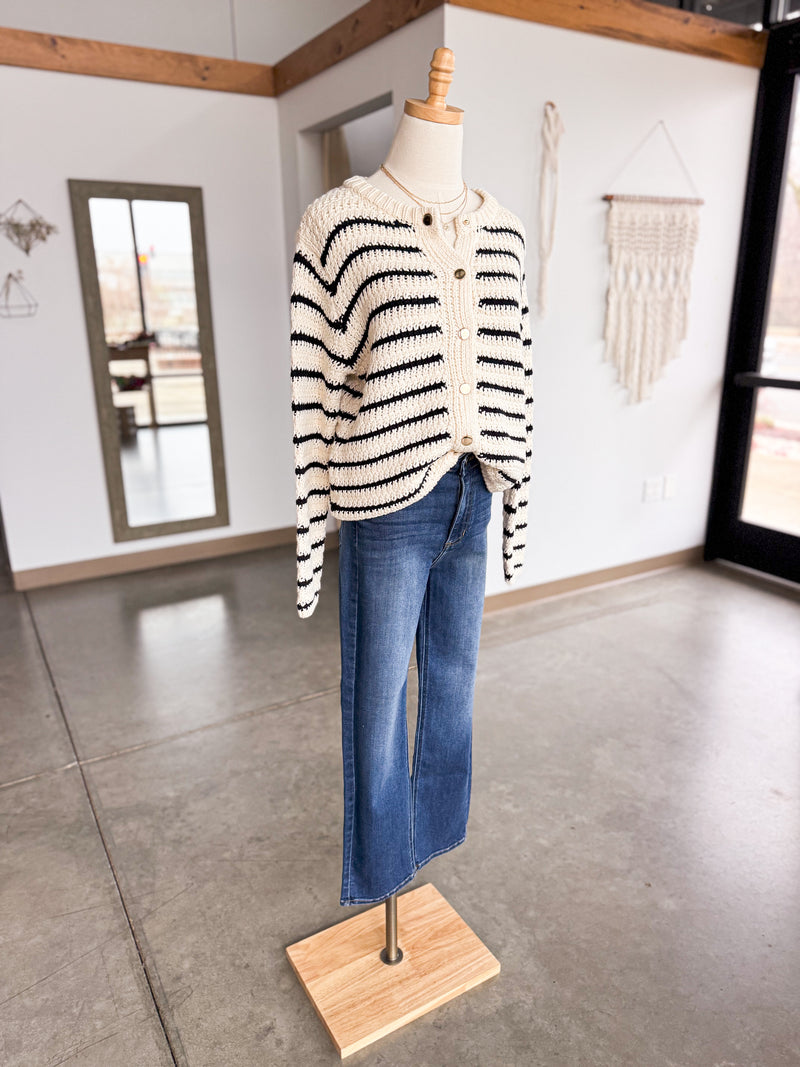 Cece Striped Cardigan