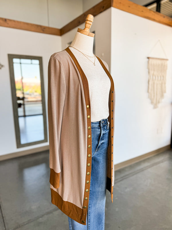 Cleo Cardigan- Tan