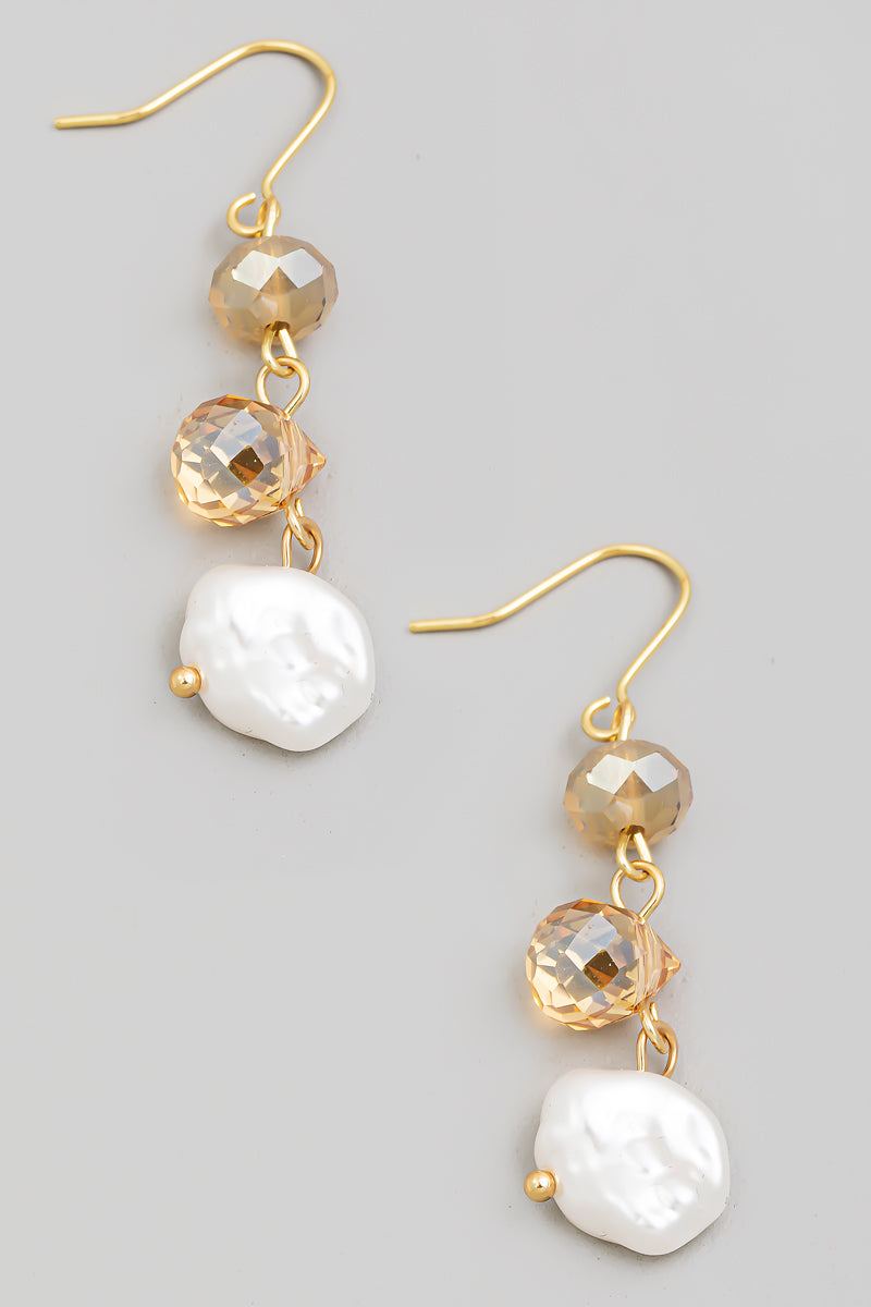 Pearl Dangle Earrings - Natural