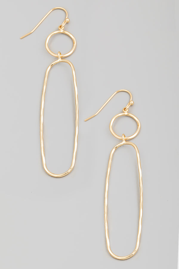 Wired oval earrings