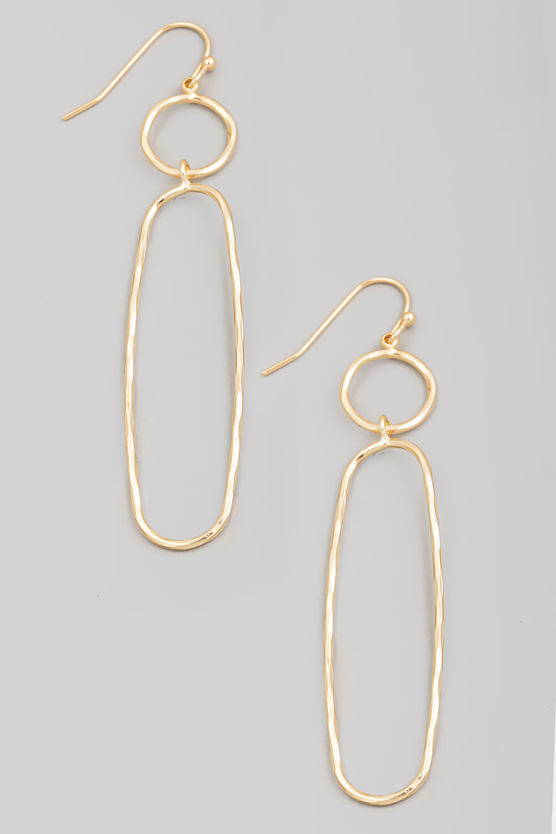 Wired oval earrings