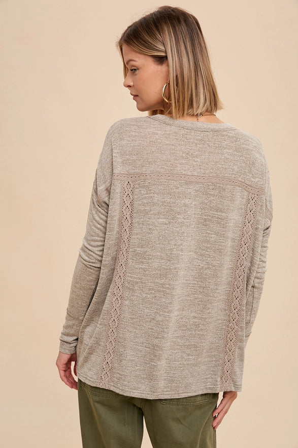 Henley Top - Taupe