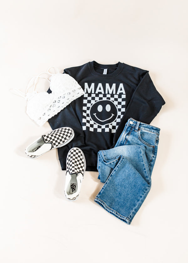 Mama Checkered Pullover