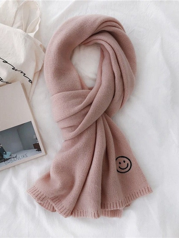 Smiley Scarf - Pink