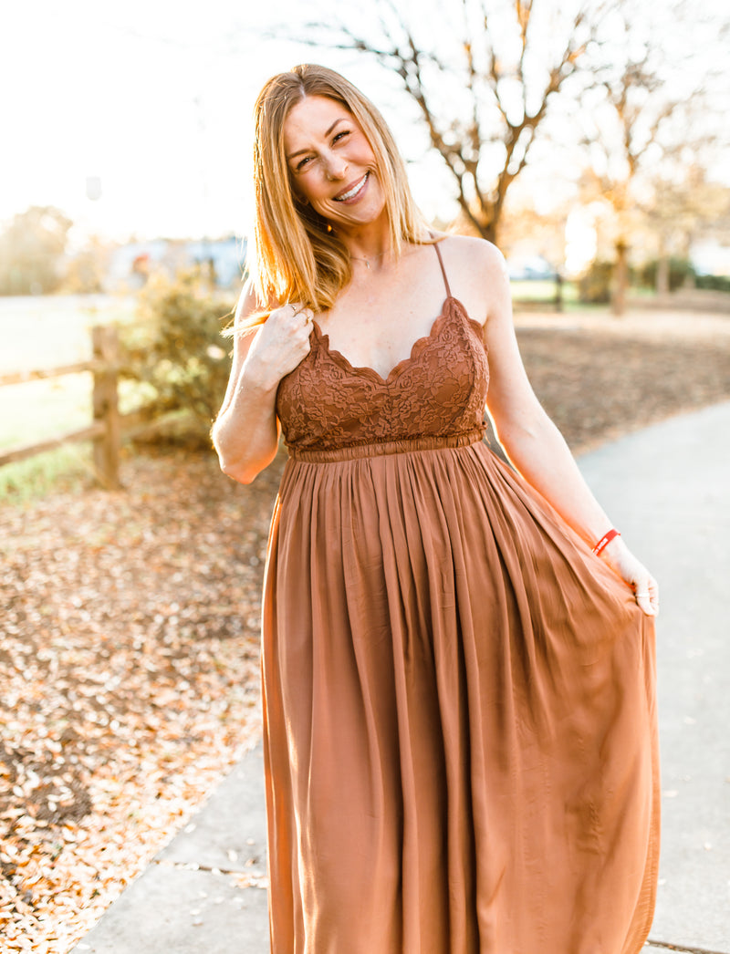 Amber Maxi Dress - Rust