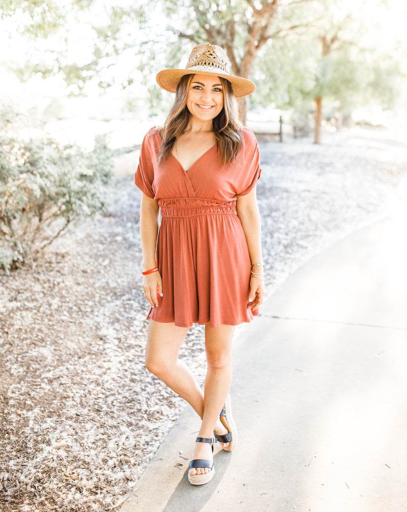 Hollie Romper - Brick