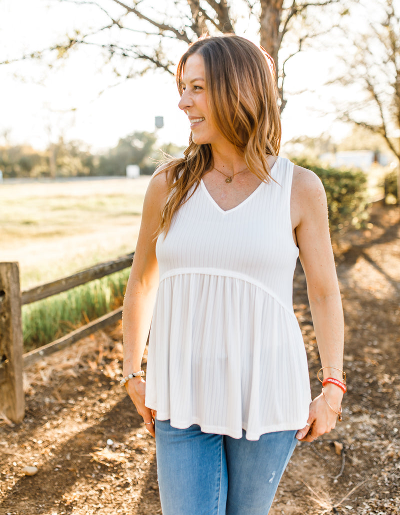 Poppy Tank - Ivory