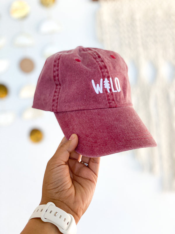 Wild Pine Dad Hat - Berry