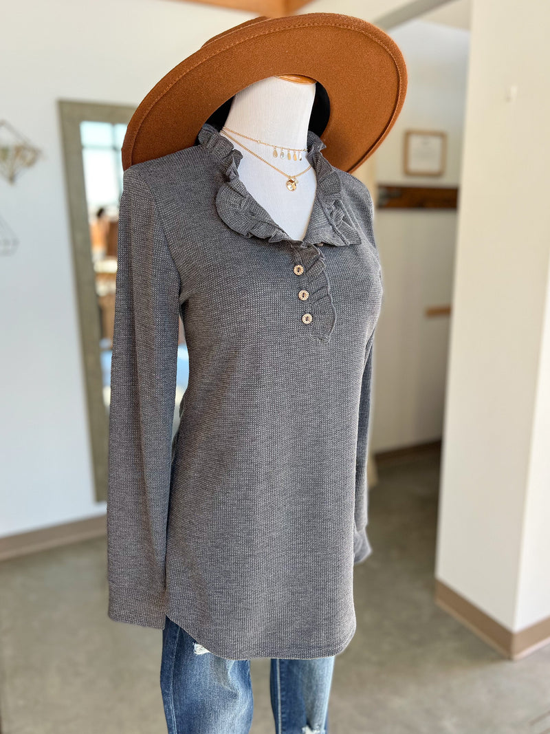 Hollie Top - Charcoal