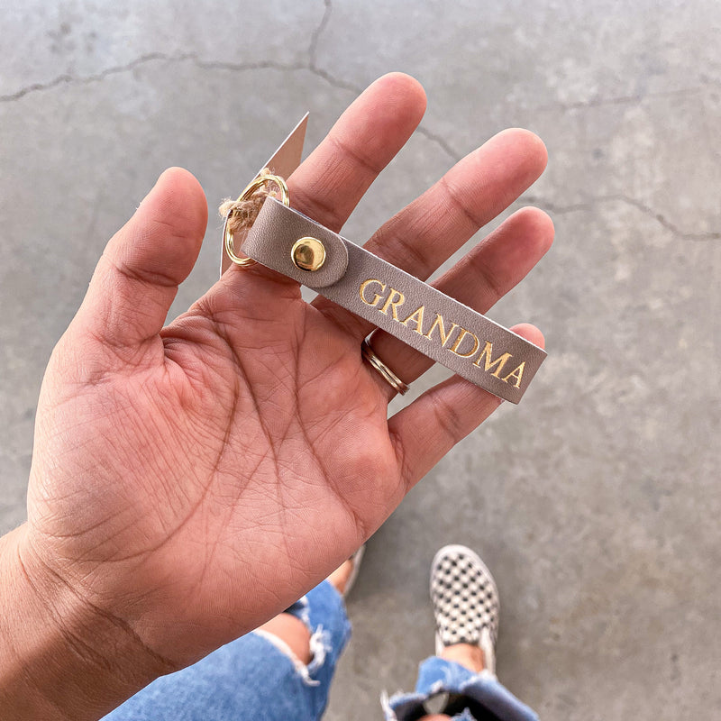 Leather Keychain - Grandma